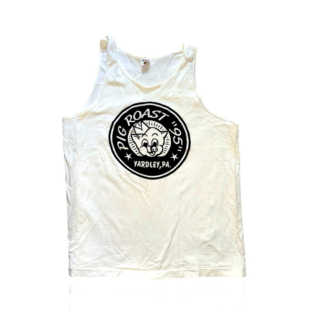Vintage 90’s “Pig Roast” Tank Top: Adult XL: Okay Condition: BBQ Fest